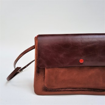 BM Leather Belt Bag dark red/copper