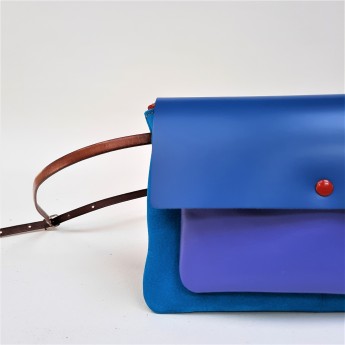 BM Leather Belt Bag blue