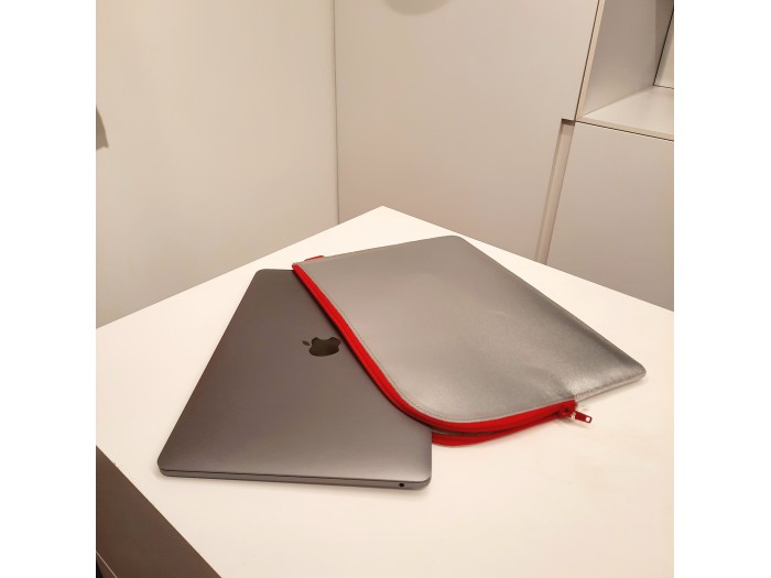 BM Leather MacBook Cover silver