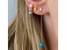 LULU Ear Stud  Natural Stone Chain Turquoise 1Pcs