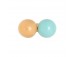 LULU Ear Stud  Double Color Ball Enamel Mint Dessert Mist 1Pcs