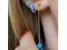 LULU Ear Stud  Natural Stone Chain Turquoise 1Pcs